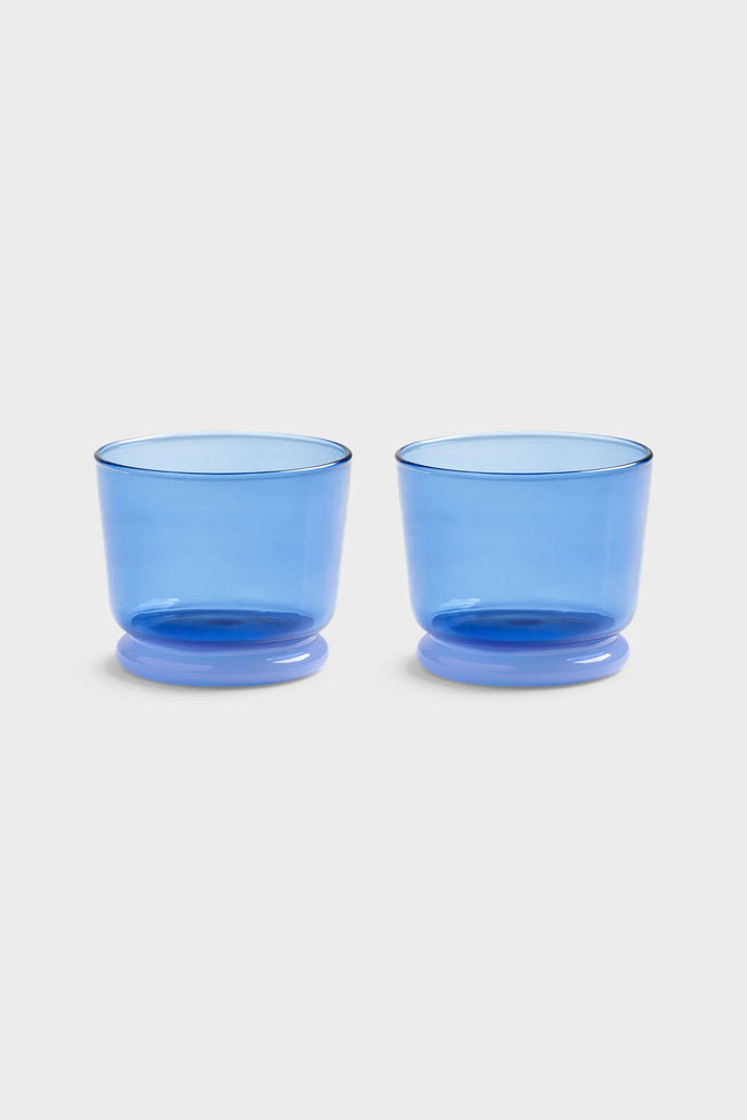 Dew Blue Glass Cups (Set of 2) by &klevering
