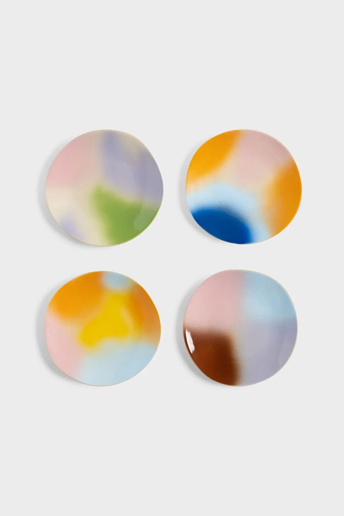 Multicolor Plates (Set of 4) by Yo Home