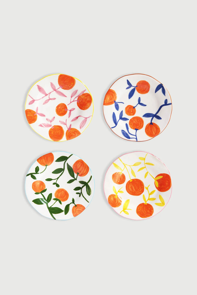 Orange Twig Plates (Set of 4) by Yo Home