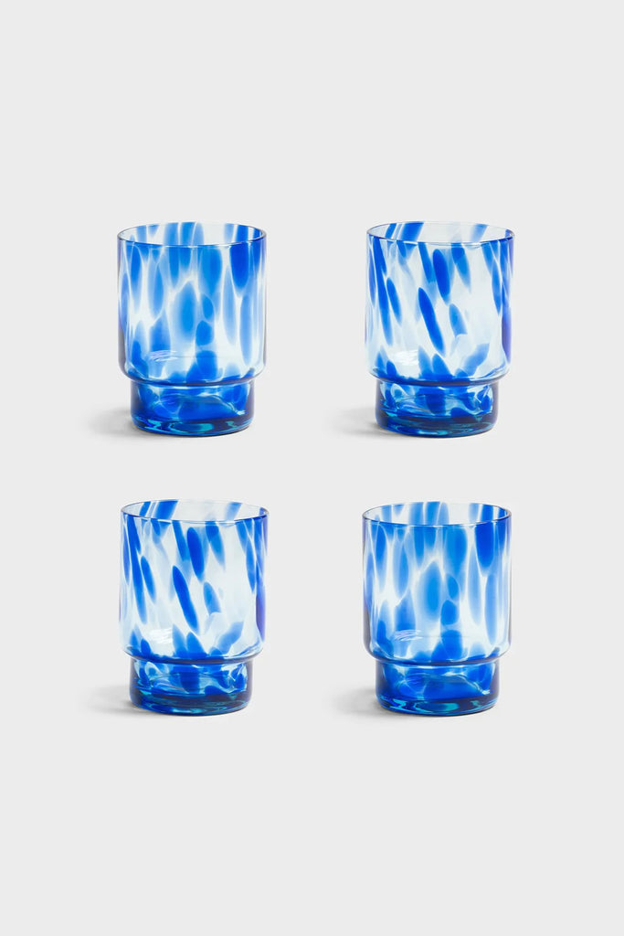 Tortoise Glass Blue (Set of 4) by Yo Home