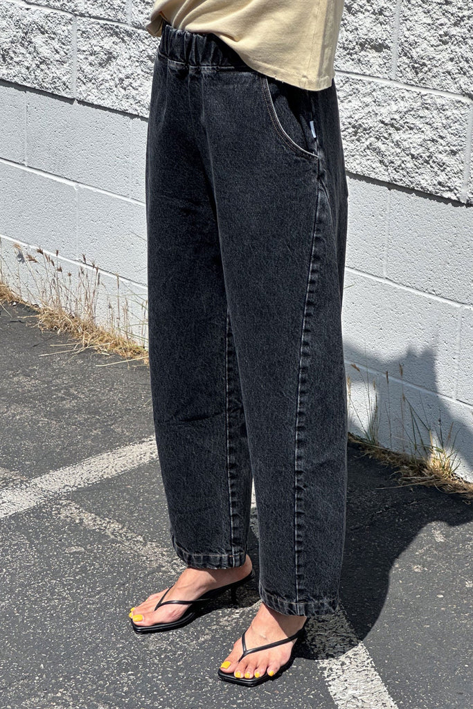 Arc Pants (Black Denim) by Le Bon Shoppe