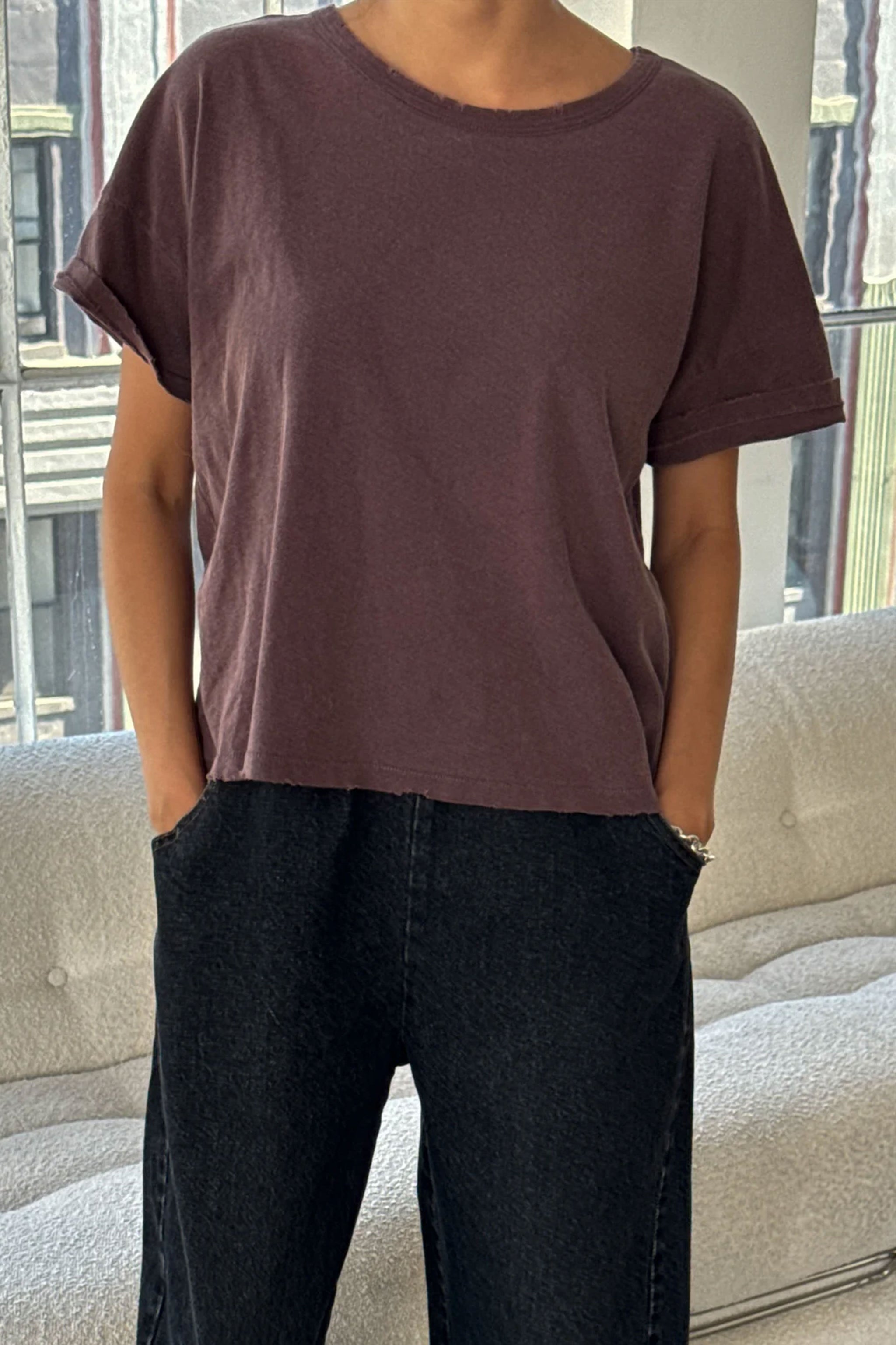 Fille Tee in Coffee