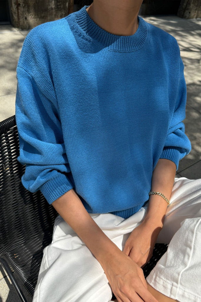 Milo Cotton Sweater (Blue) by Le Bon Shoppe