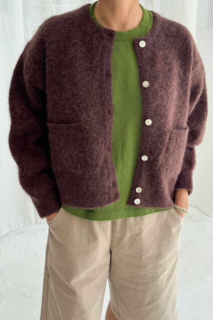 Amélie Alpaca Cardigan (Chocolate) by Le Bon Shoppe