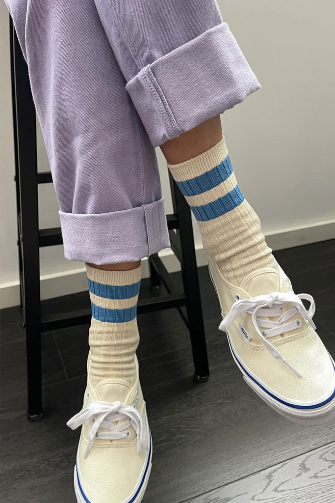 Varsity Her Socks (Blue) by Le Bon Shoppe