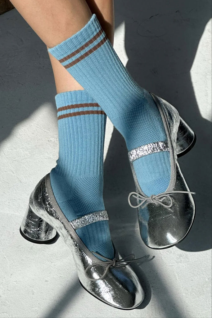 Boyfriend Socks (Powder Blue) by Le Bon Shoppe