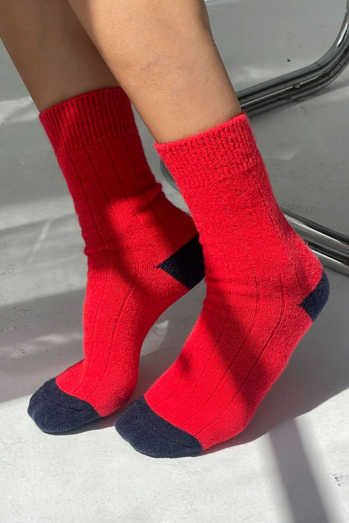 Cashmere Socks (Poppy Red) by Le Bon Shoppe