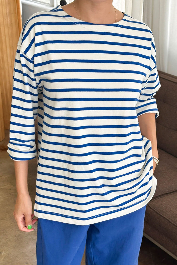 Marseille Top (Blue/Cream) by Le Bon Shoppe