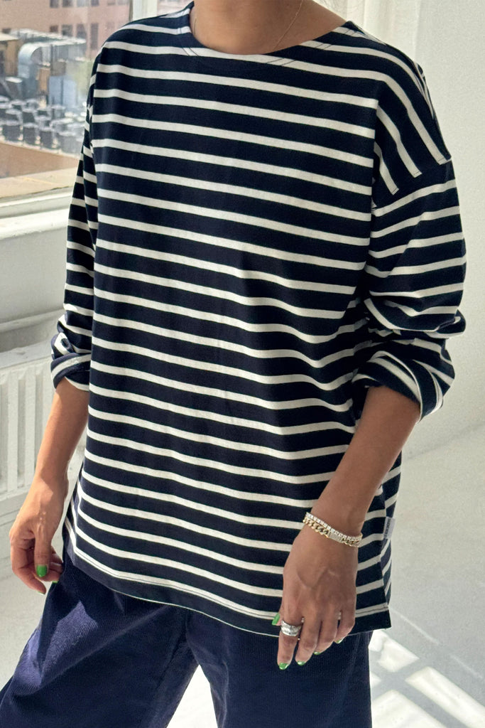 Marseille Top (White/Navy) by Le Bon Shoppe