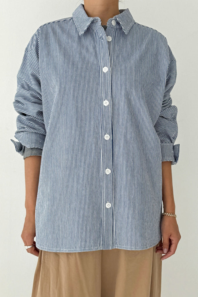 Owen Shirt (Blue Stripe) by Le Bon Shoppe