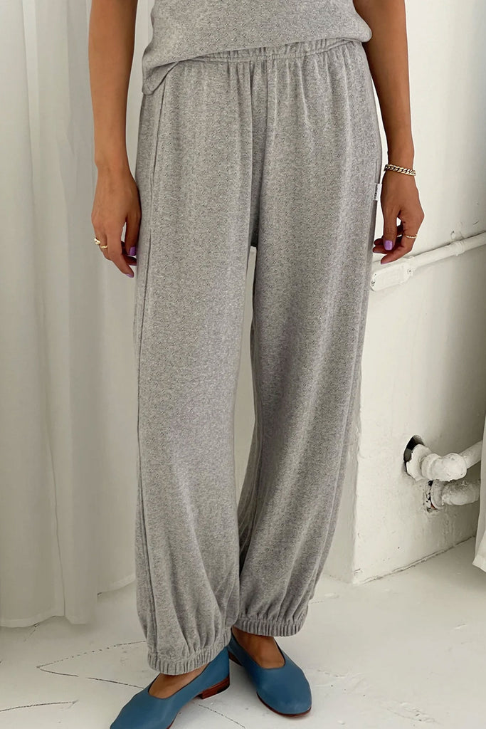Pointelle Balloon Pants (Melange Grey) by Le Bon Shoppe