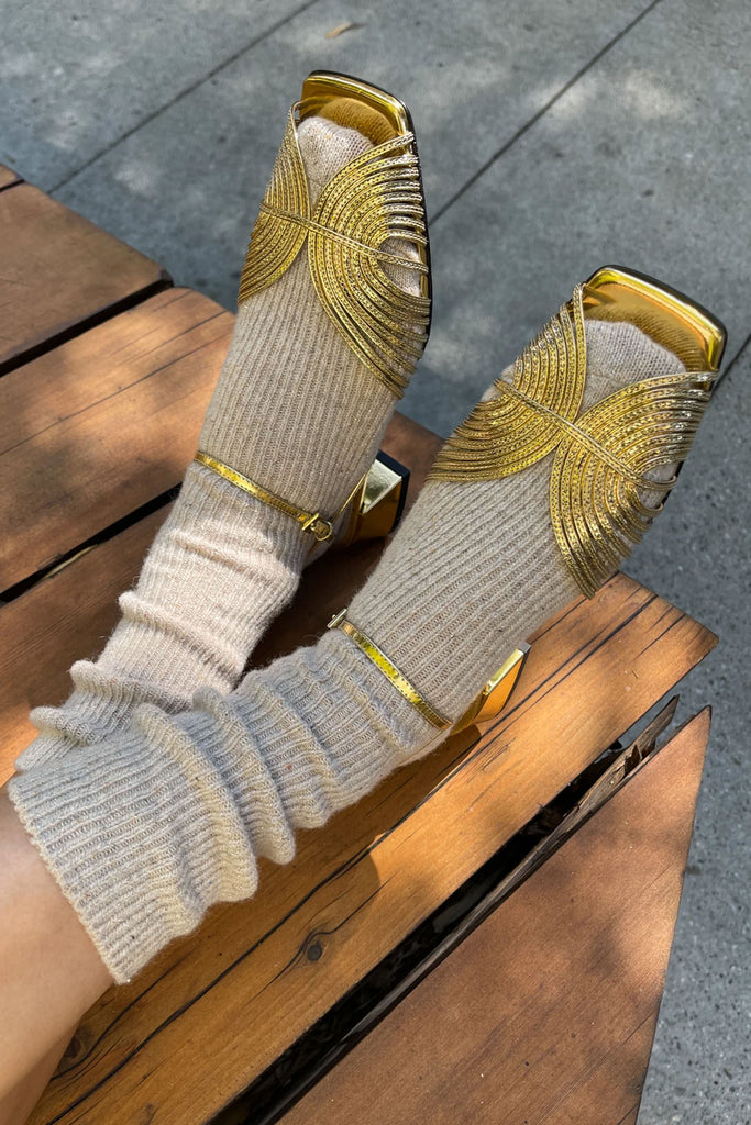 Winter Sparkle Socks (Champagne) by Le Bon Shoppe