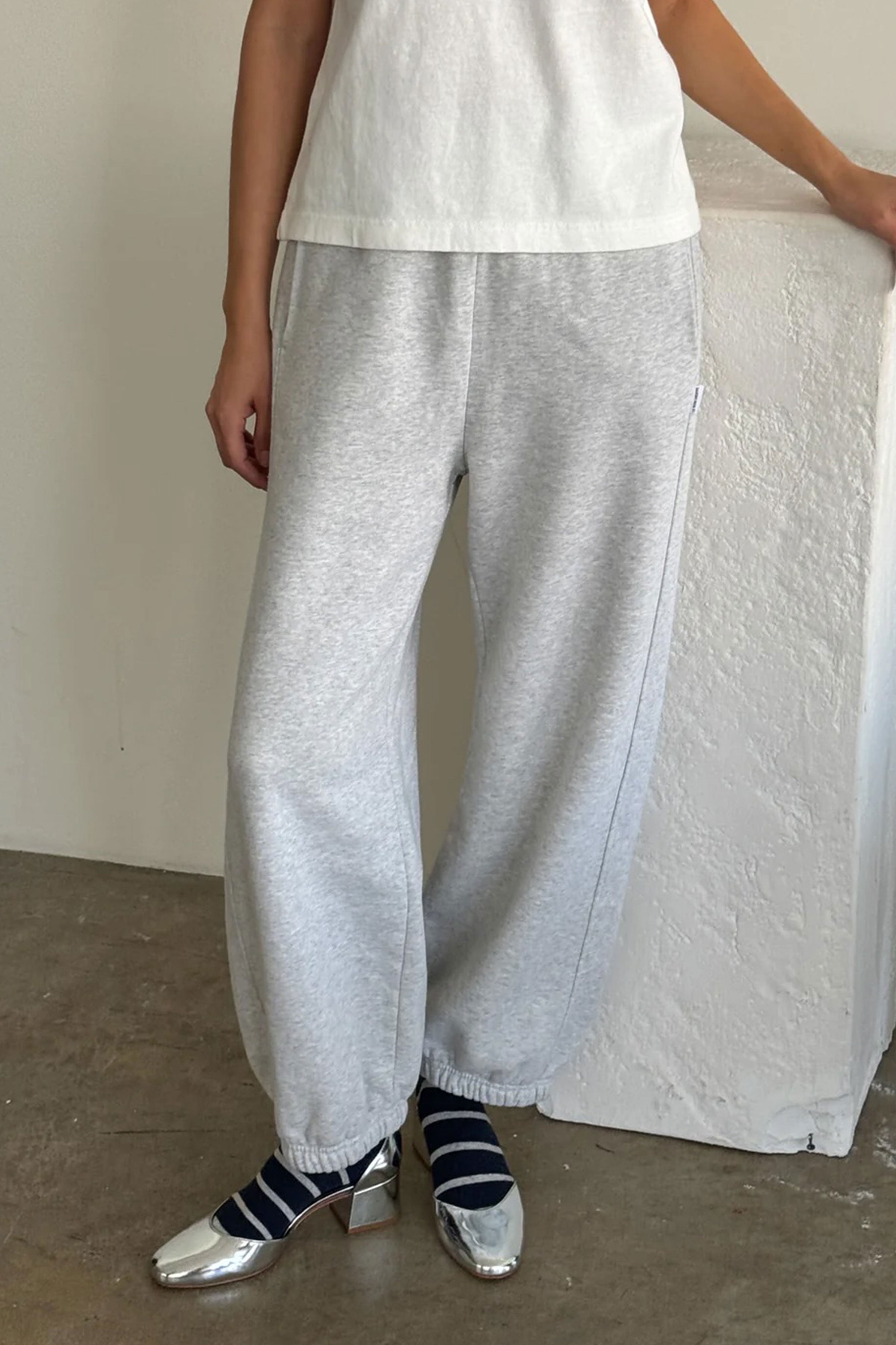 French Terry Balloon Pants (Light Heather Grey), The Yo Store