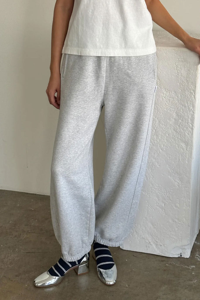 French Terry Balloon Pants (Light Heather Grey)