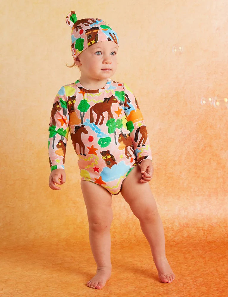 Giddy Up Long Sleeve Onesie by Halcyon Nights