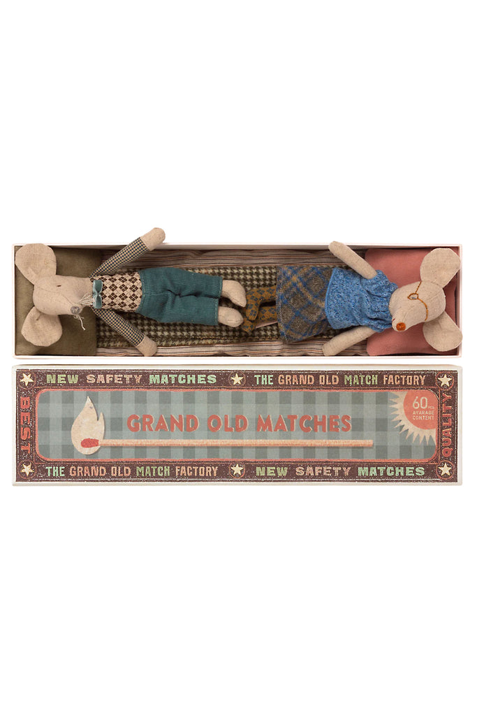 Grandma and Grandpa Mice in Matchbox by Maileg