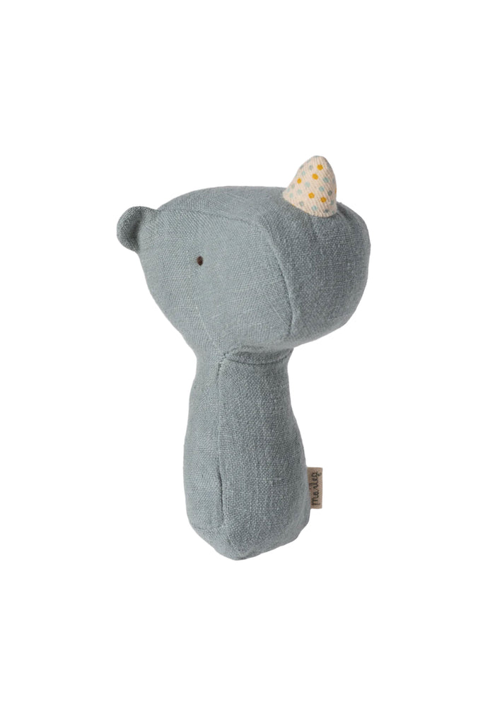 Lullaby Friends Rattle (Rhino in Dusty Blue) by Maileg