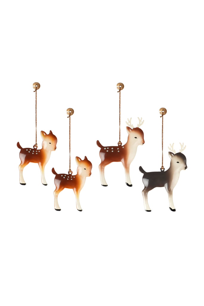 Reindeer Family Metal Ornaments by Maileg