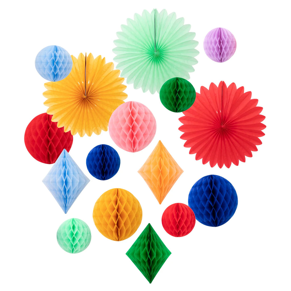 Rainbow Honeycomb Decoration Kit by Meri Meri