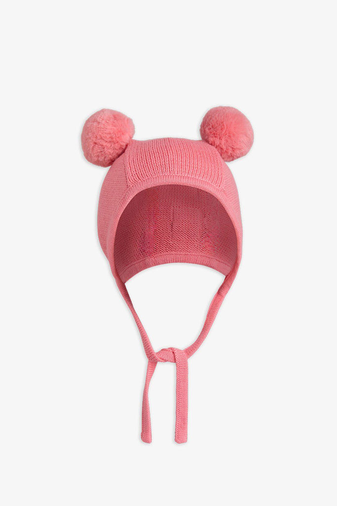 Fine Knit Baby Hat (Pink) by Mini Rodini
