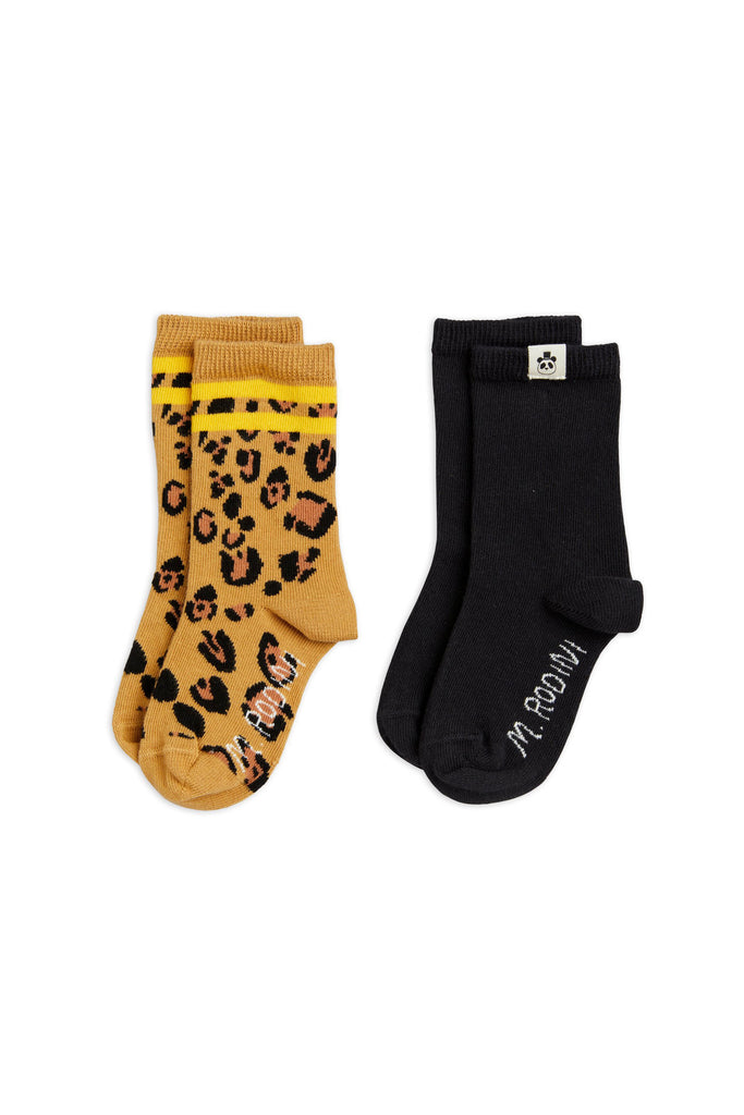Basic Leopard Sock Set (2-Pack) by Mini Rodini