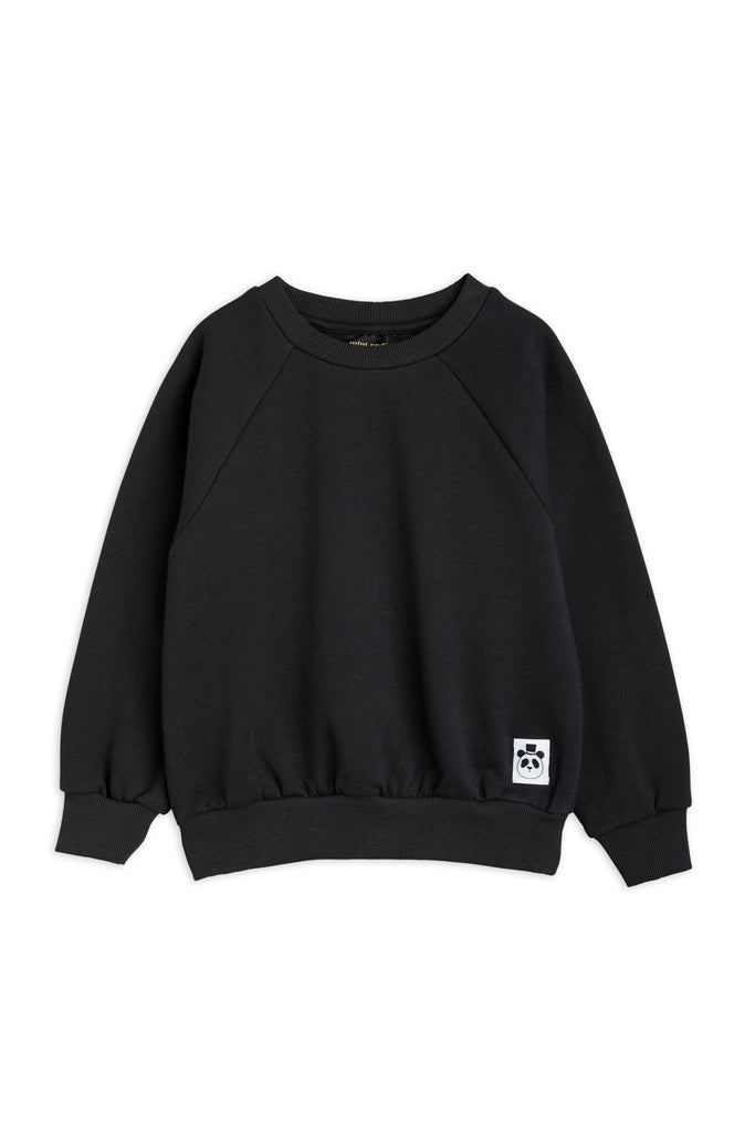 Basic Solid Sweatshirt (Black) by Mini Rodini