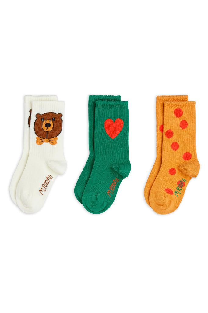 Bear Sock Set (3-Pack) by Mini Rodini