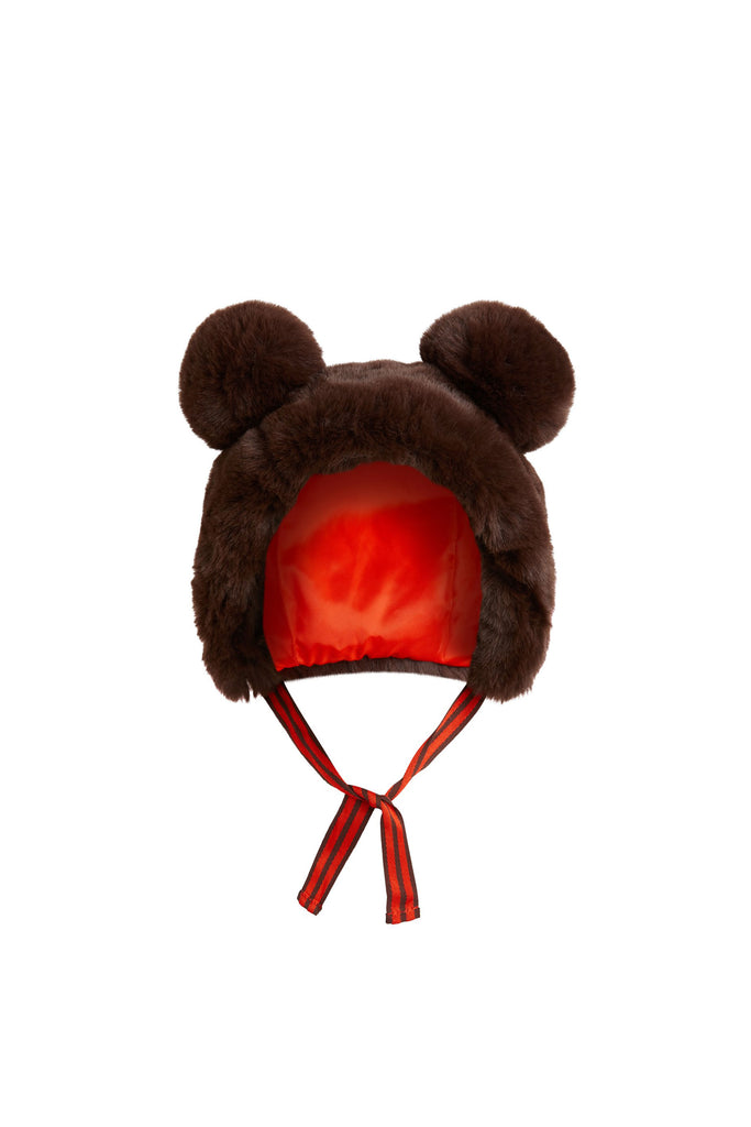 Faux Fur Bear Hat by Mini Rodini