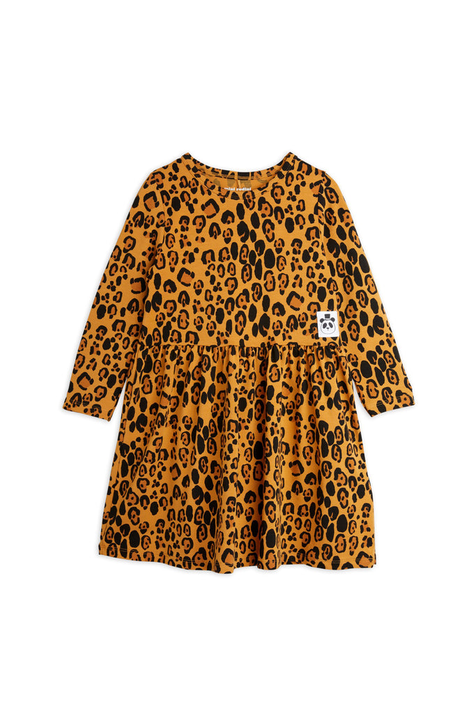 Leopard Long Sleeve Dress by Mini Rodini