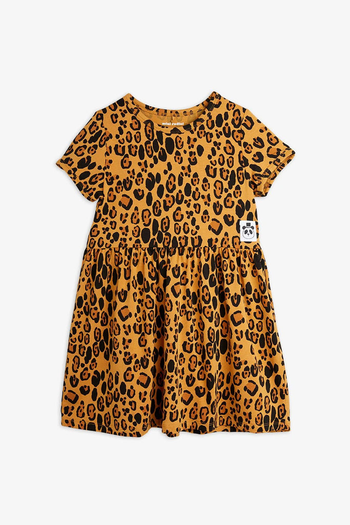 Leopard Short Sleeve Dress by Mini Rodini