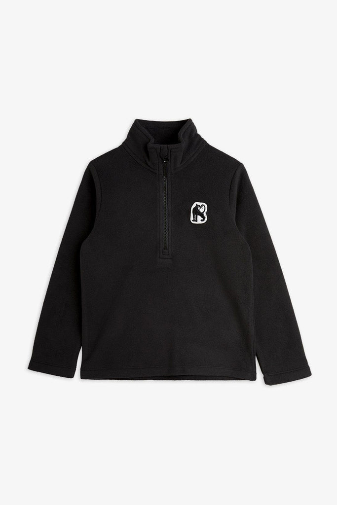Microfleece Zip Jacket (Black) by Mini Rodini