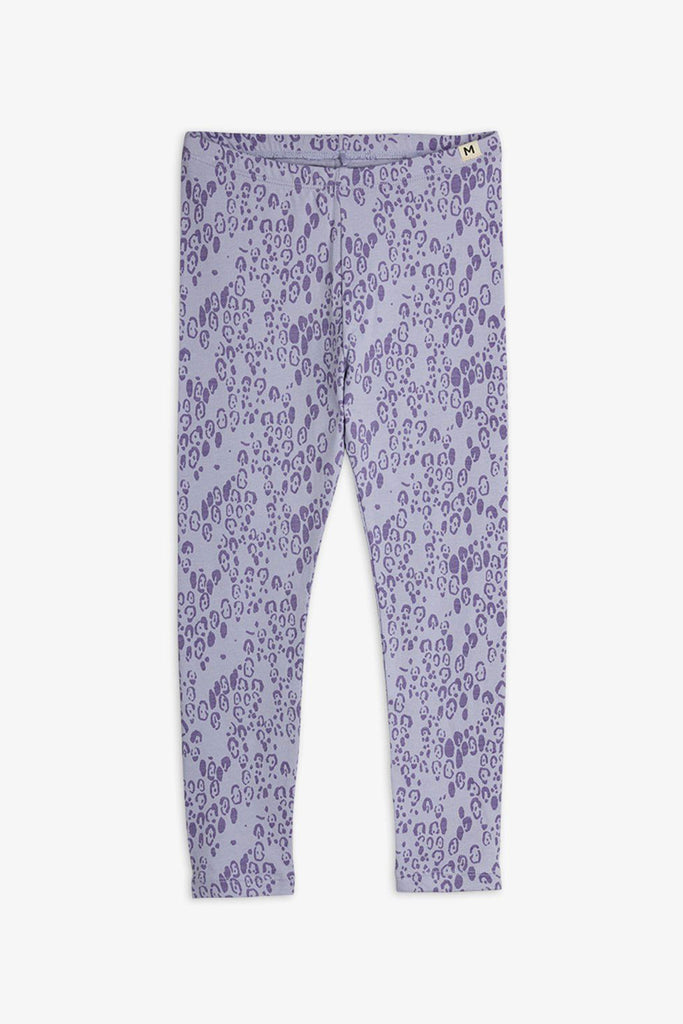 Mini Leopard Leggings (Purple) by Mini Rodini