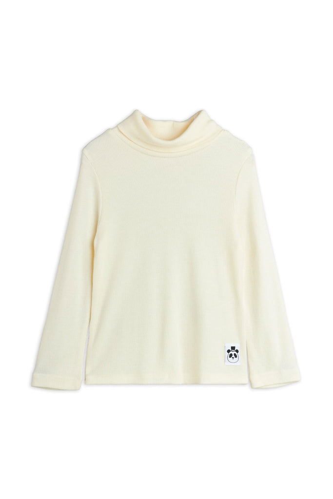 Modal Rib Turtleneck (Off-White) by Mini Rodini