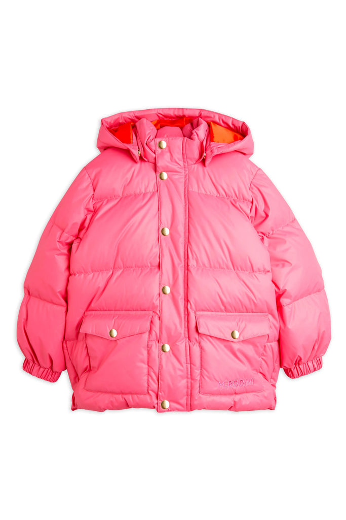 Heavy Hooded Puffer Jacket (Pink) by Mini Rodini