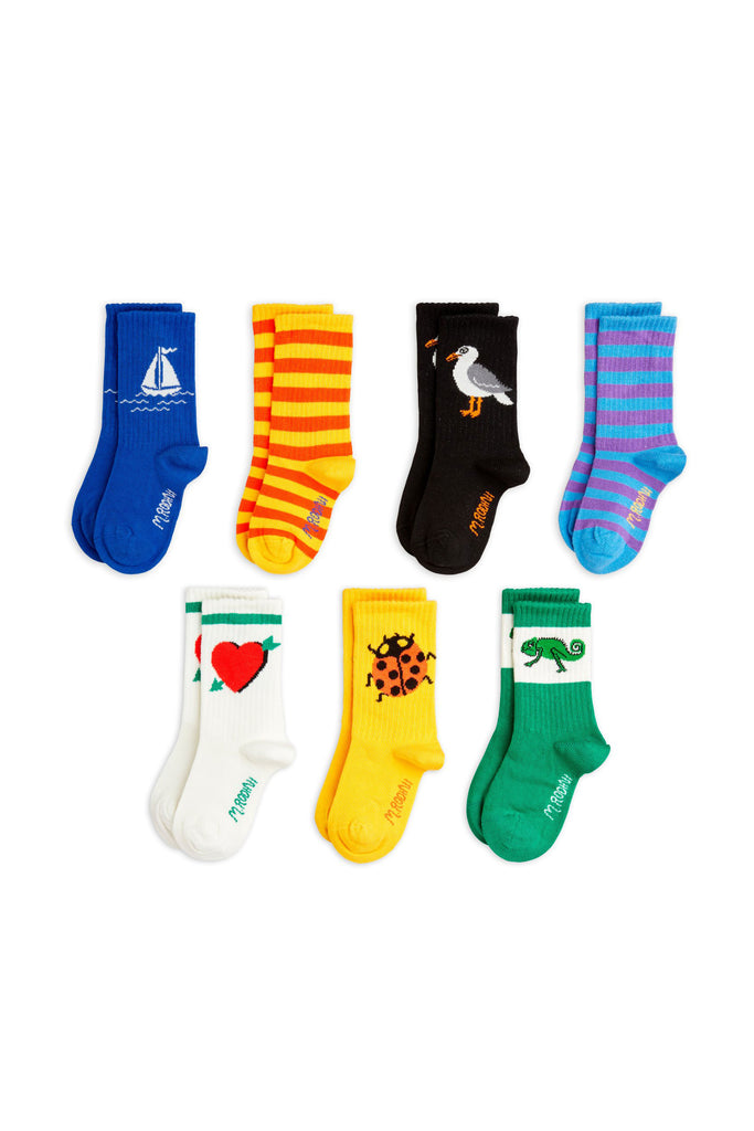 Seagull Multi Socks (7 Pack) by Mini Rodini