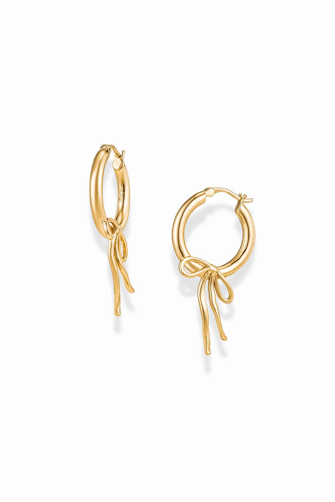 Lisette Bow Hoops (Gold) by Mod + Jo