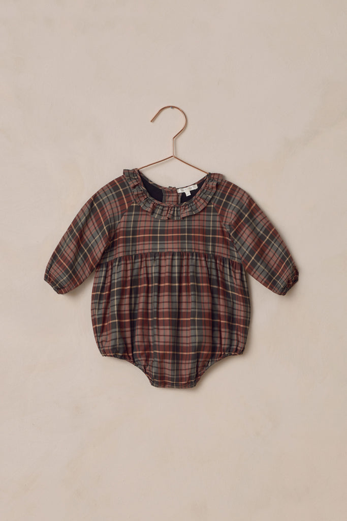 Adeline Romper (Winter Tartan) by Noralee
