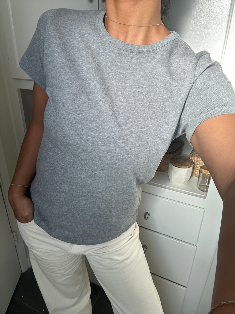The Go-To Tee (Melange Grey) by Le Bon Shoppe