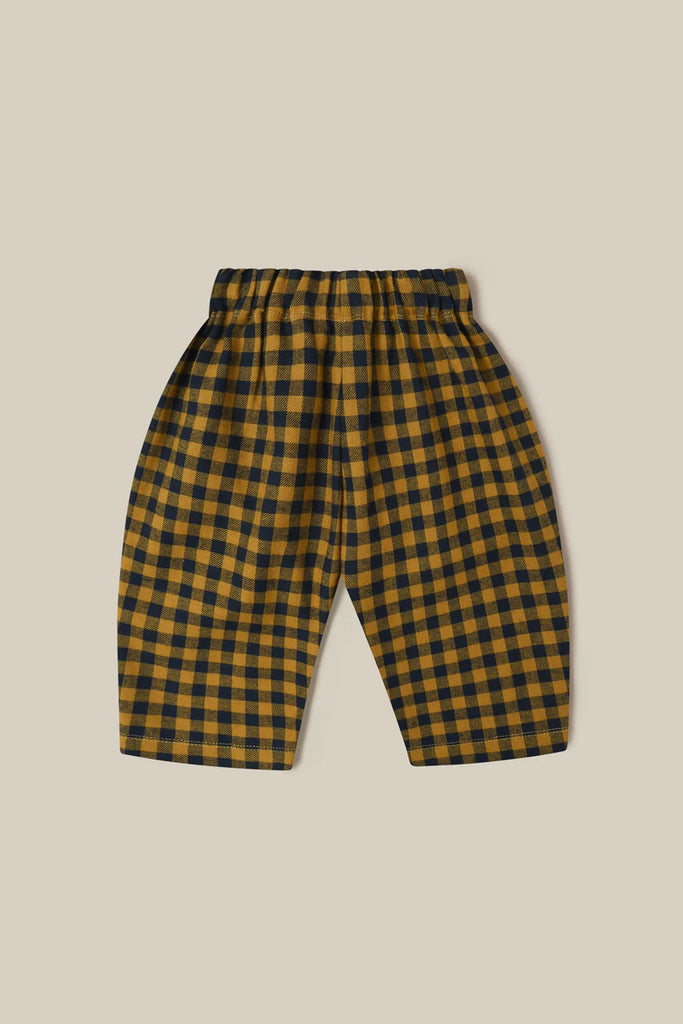 Gingham Carrot Pant (Blueberry) by Organic Zoo