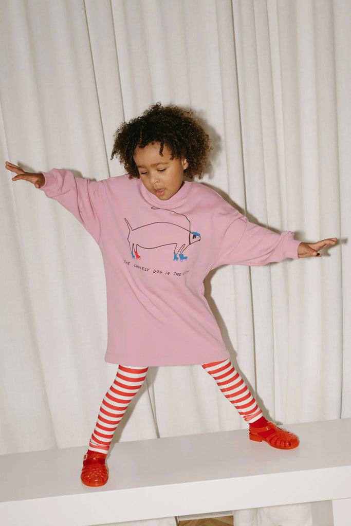 Striped Leggings (Red) size 7-8 yr only by OXOX CLUB