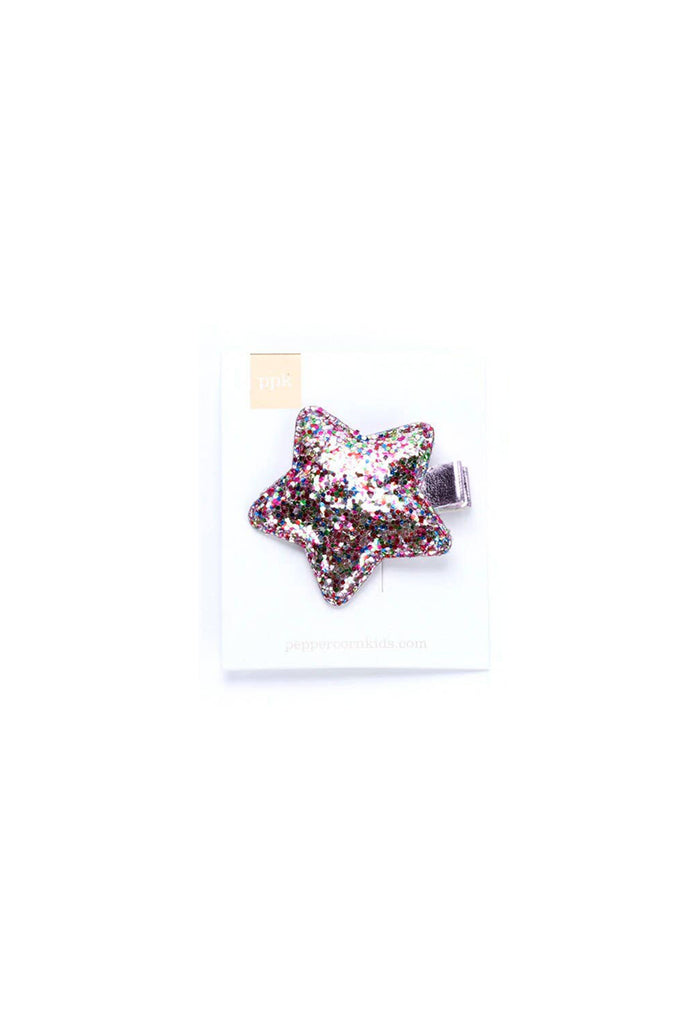 Glitter Star Hair Clip (Pink) by Peppercorn Kids