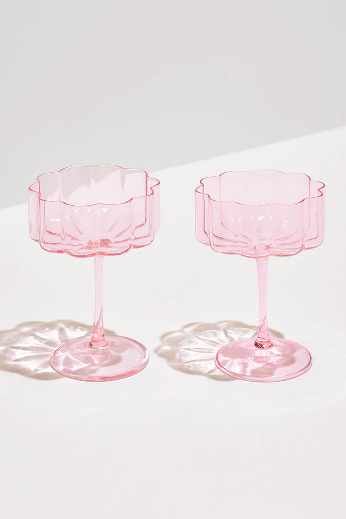 Coupe Glass Set (Pink) by Yo Home