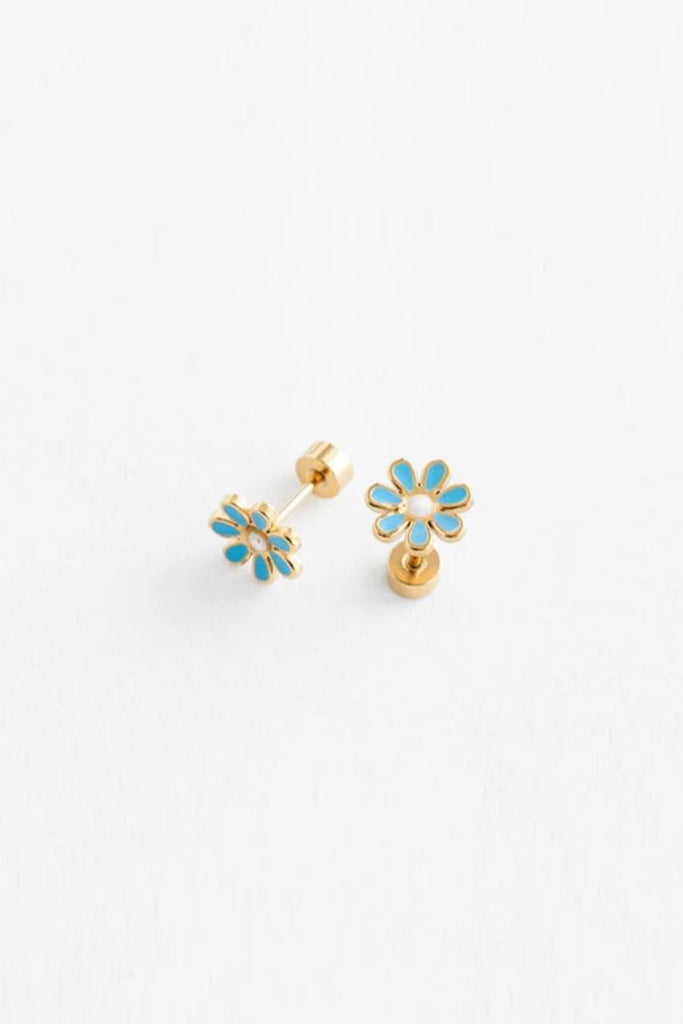 Daisy Studs (Blue) by Pip Pop Post