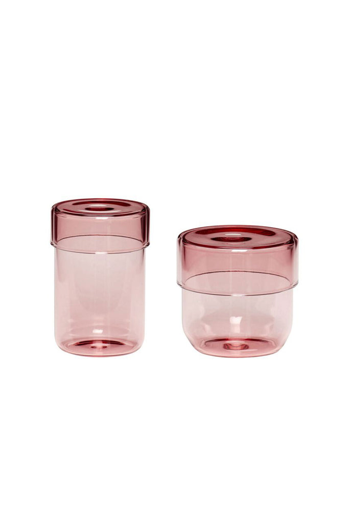 Pop Storage Jars in Pink (Set of 2)
