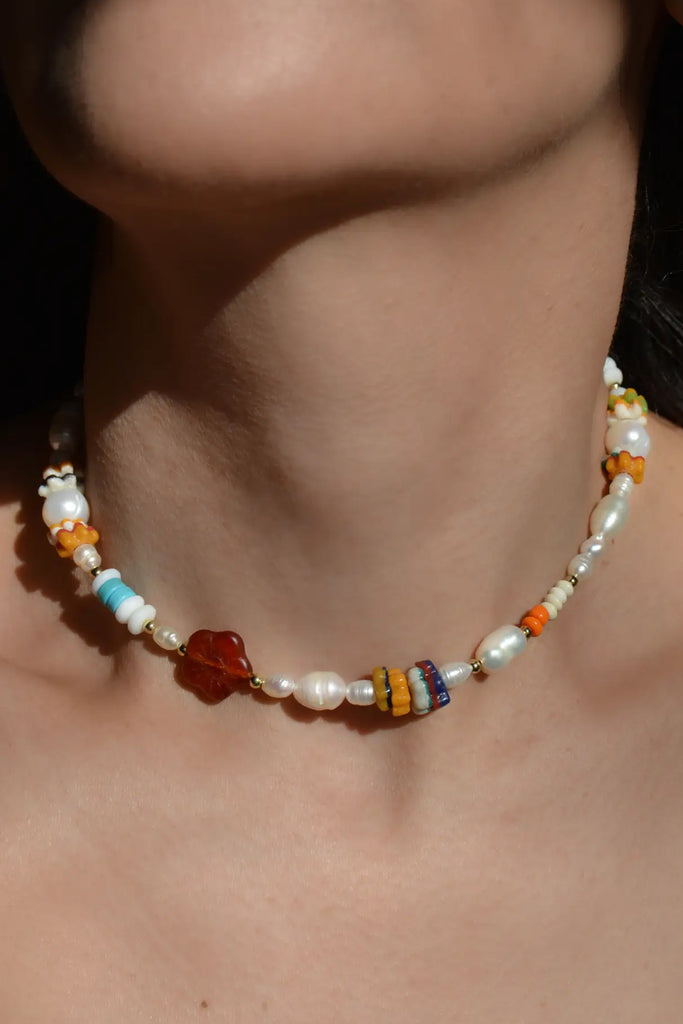 Beaded Necklace (Poppy) by The Yo Store