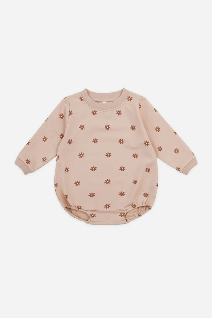 Crewneck Bubble Romper (Daisies) by Quincy Mae