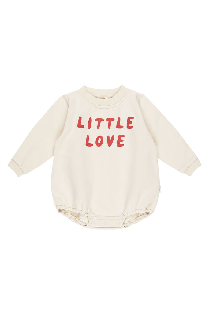 Crewneck Bubble Romper (Little Love) by Quincy Mae