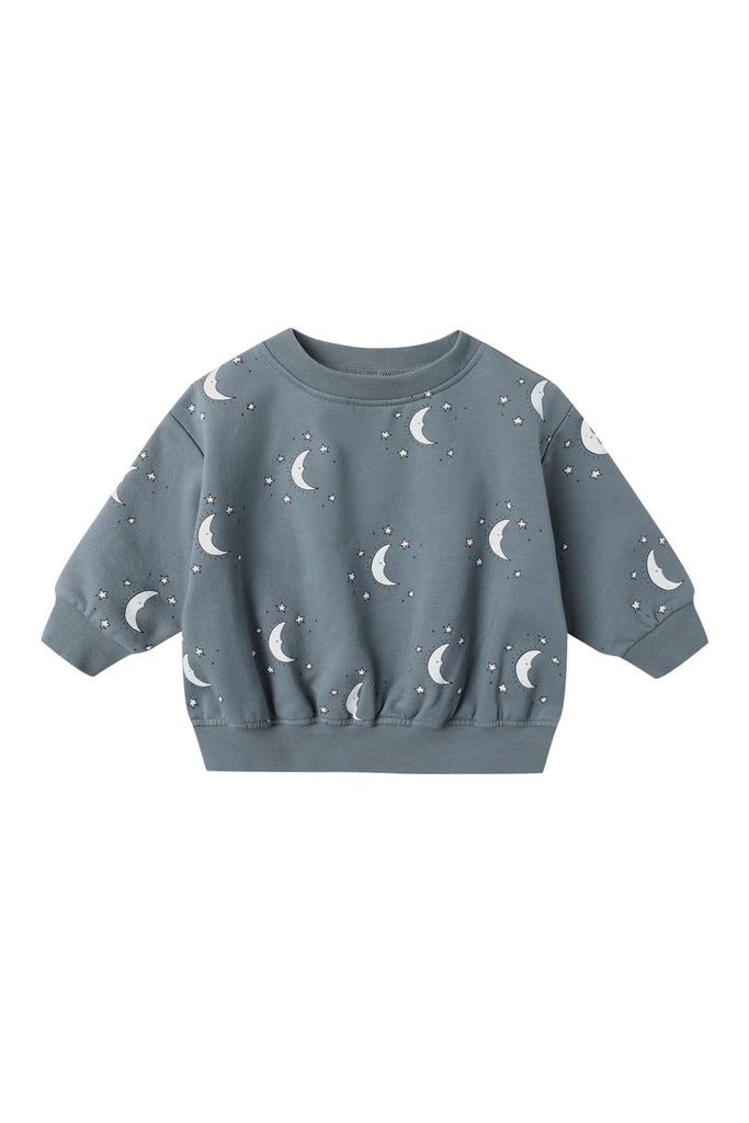 Relaxed Fleece Sweatshirt (Silver Moons) by Quincy Mae