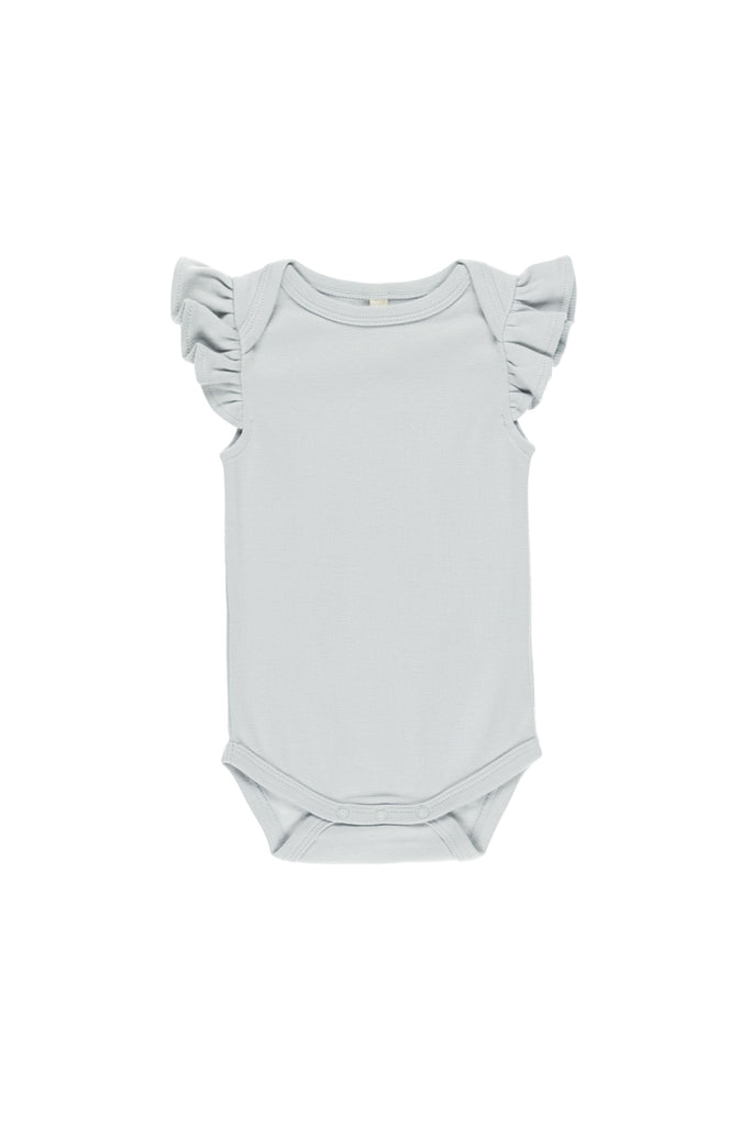 Flutter Sleeve Onesie (Sky) by Quincy Mae