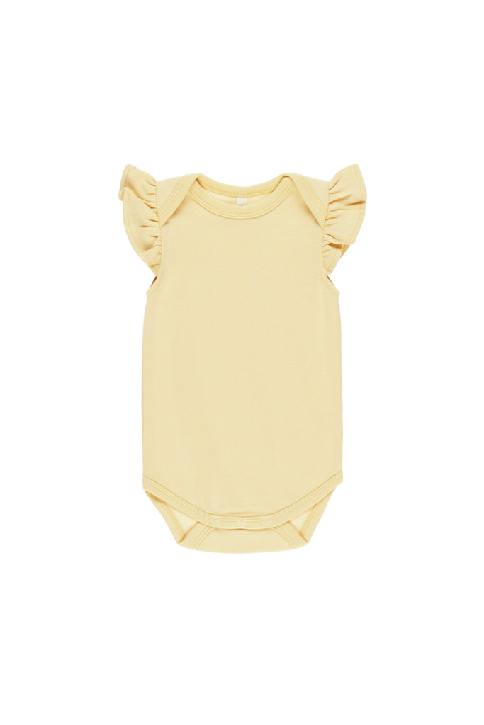 Flutter Sleeve Onesie (Yellow) by Quincy Mae